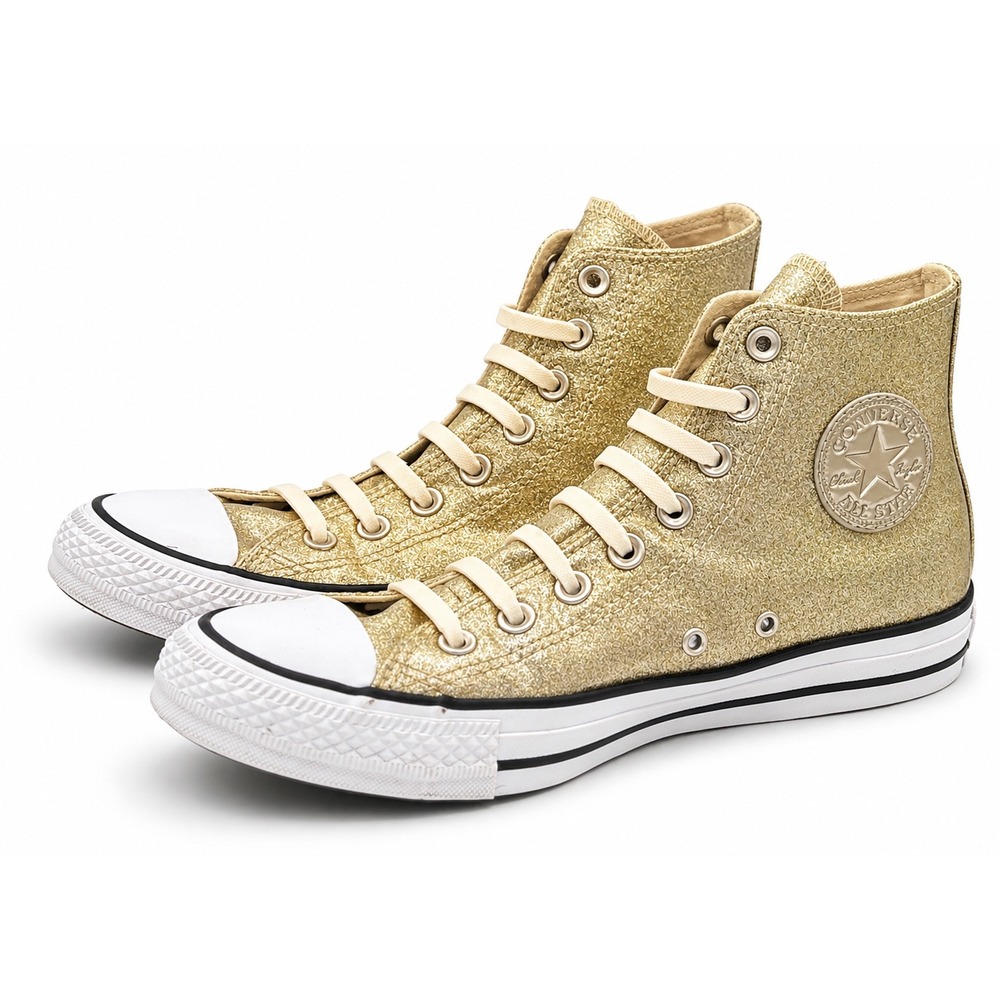 Converse Chuck Taylor All Star High Top Gold Glitter Womens Size 9 562481C Shoes